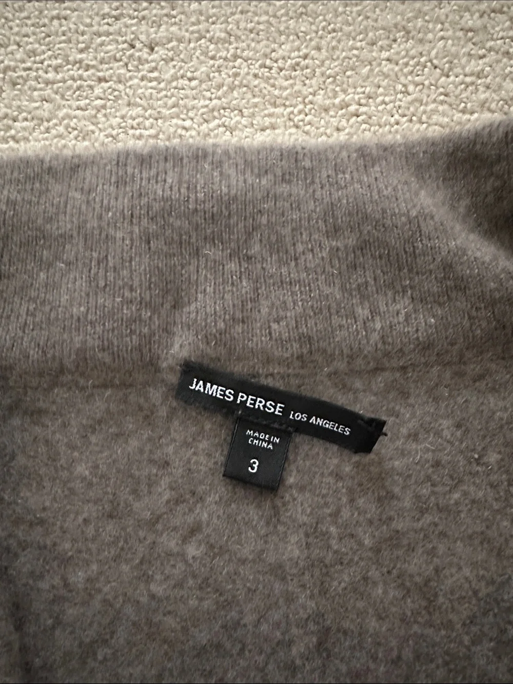 James Perse Cozy Cashmere Drawstring Lounge Pants in Taupe - Picture 2 of 3